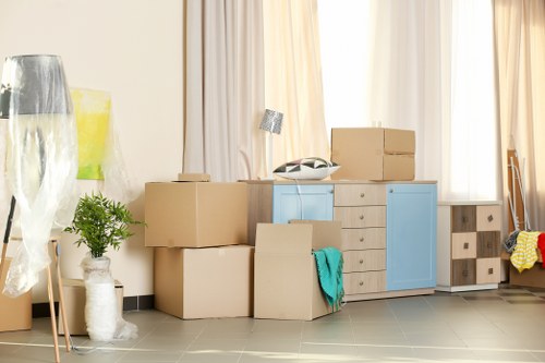 Storage recycling and sustainability at Cambridgeheath Storage with sorted recyclable materials