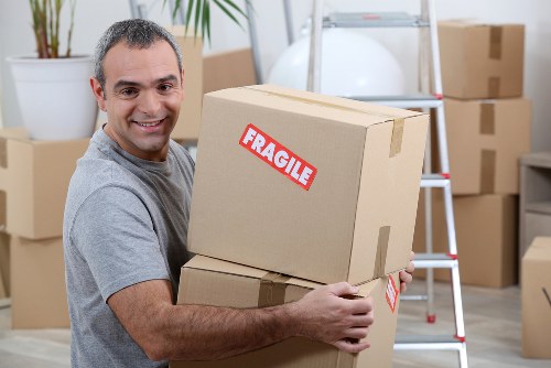 Packed household items ready for transparent Cambridgeheath storage pricing quote