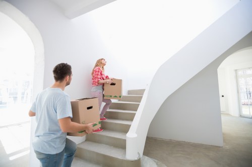 Organized packing materials used by Cambridgeheath movers